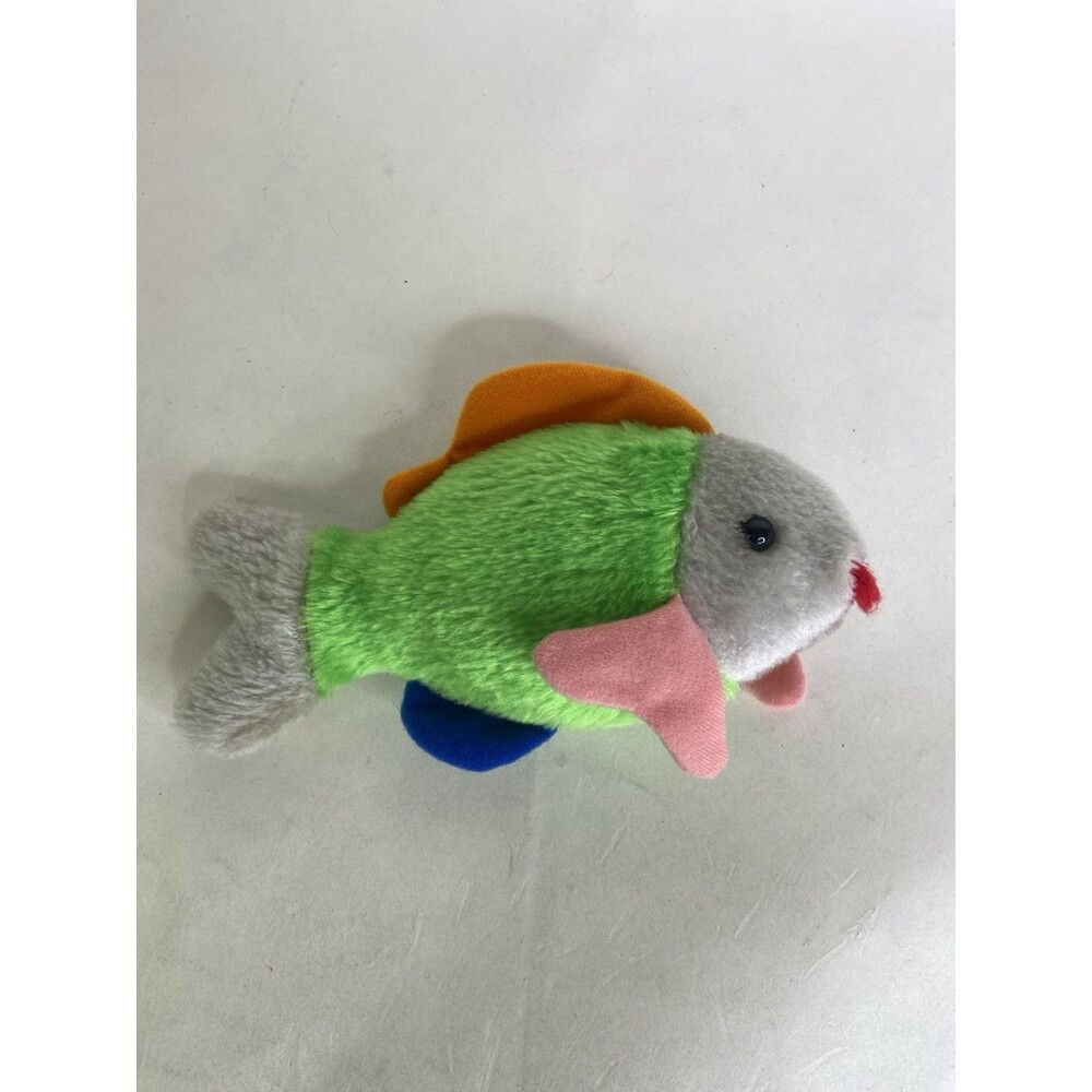 Vintage Play By Play Toy Fish Colorful Plush Stuffed Animal Toy